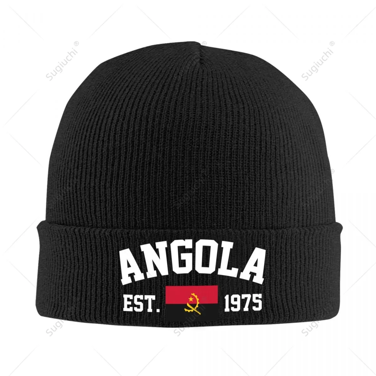 Unisex Angola EST.1975 Knitted Hat For Men Women Boys Winter Autumn Beanie Cap Warm Bonnet