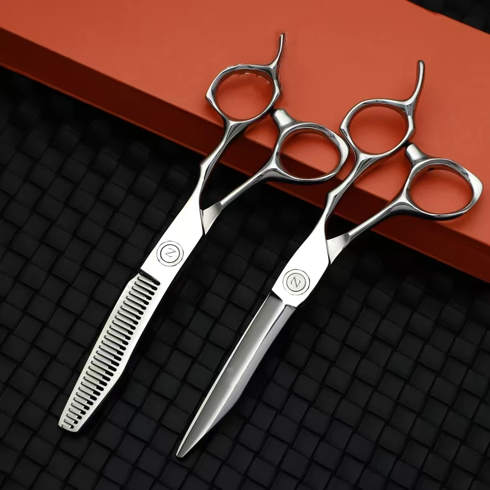 Professional Barber Shop Haircutting Tools Hair Thinning Scissors 440C CNC 5.5-6-6.5-6.8inch