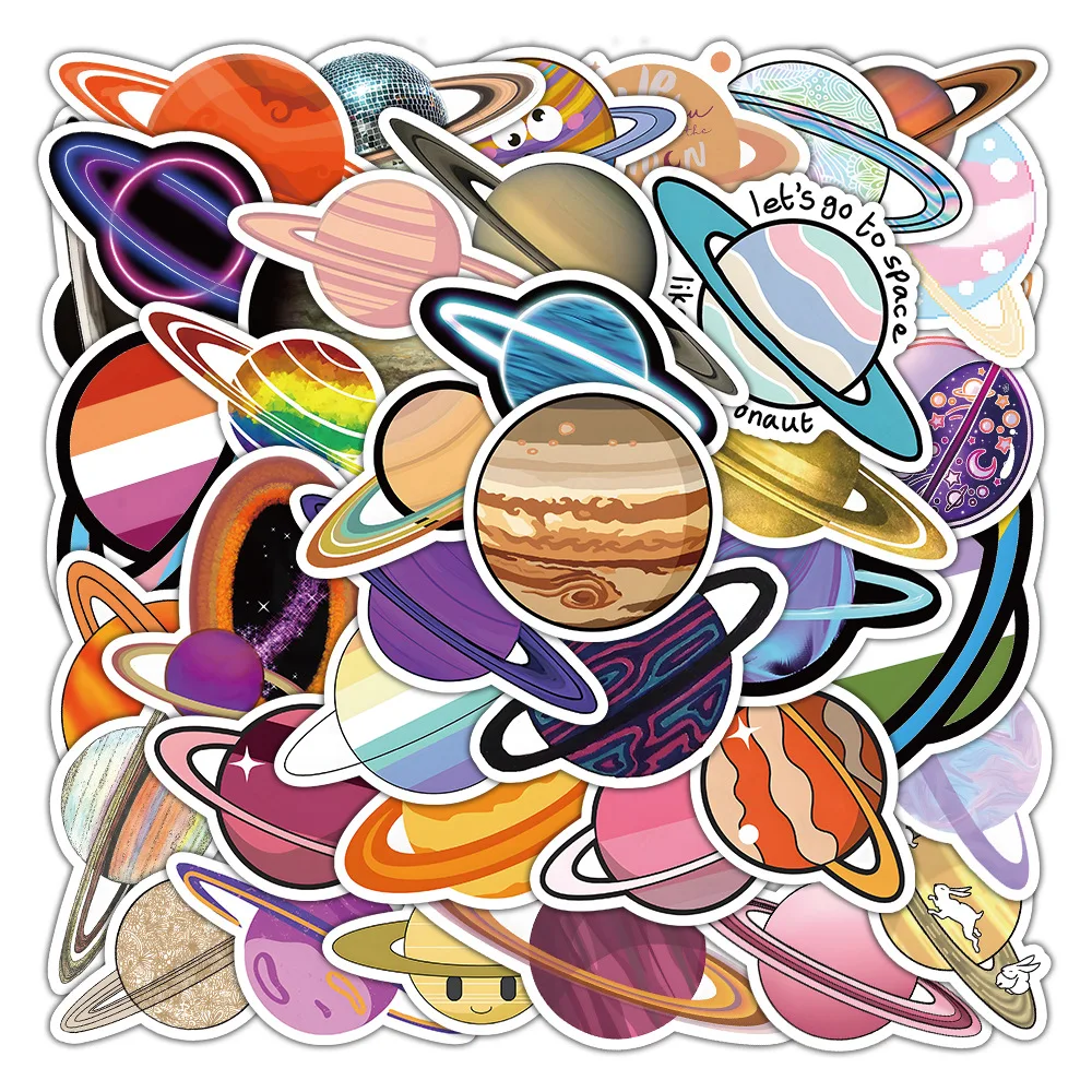 10/30/50PCS Cartoon Planet Sticker Graffiti iPad Luggage Desk Notebook   Car Computer Pattern Scrapbook Toy Decoration Wholesale