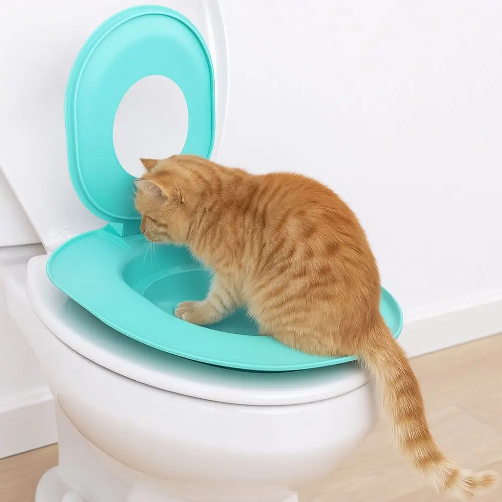 Reusable Cat Toilet Trainer Stable Plastic Cat Potty Trainer with Suction Cup Detachable Cat Litter Box for Cats and Dogs view 3
