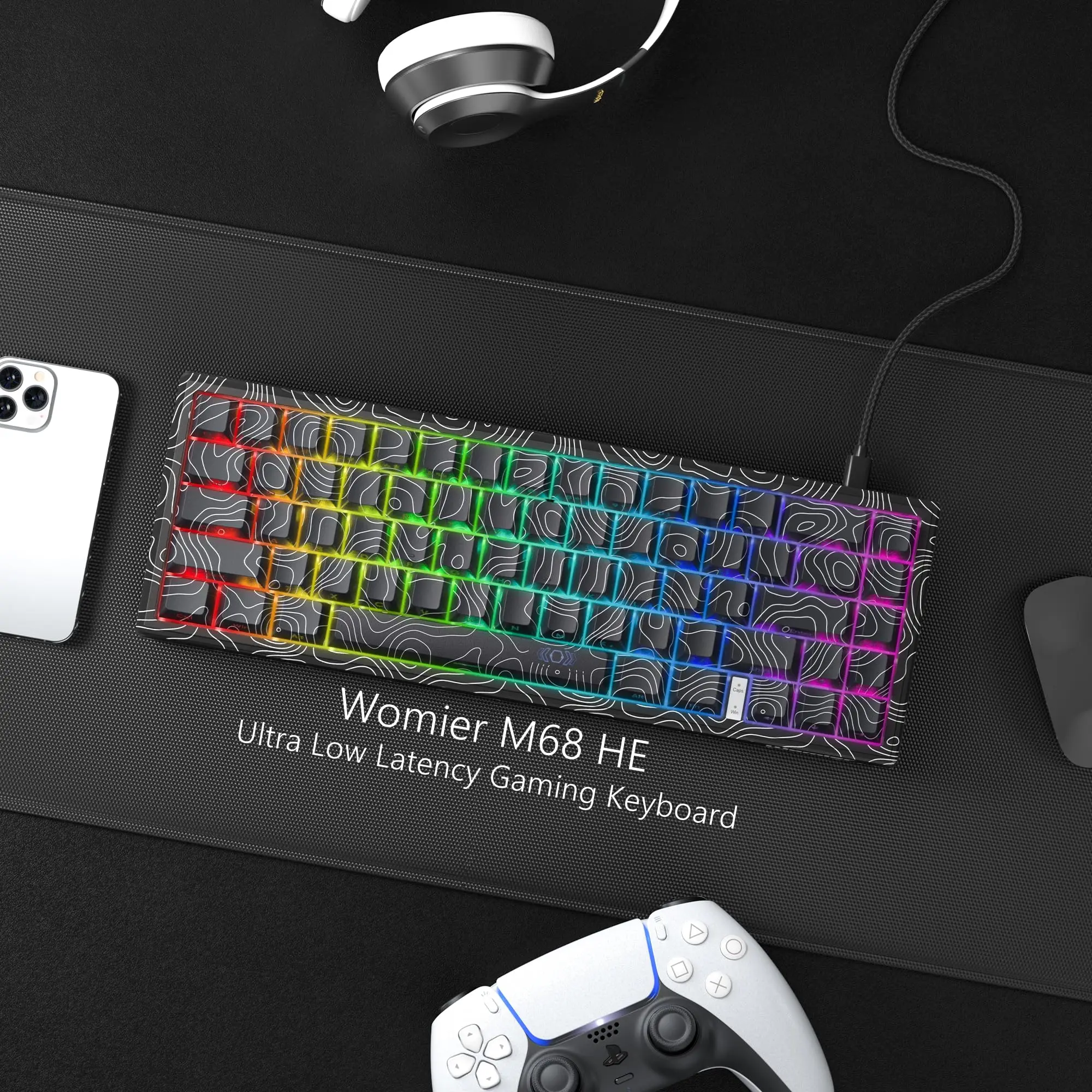 

Womier M68 HE Rapid Trigger Mechanical Gamer Keyboard Wired RGB Gaming Keyboard Custom Magnetic Switches Keyboard for Mac Win