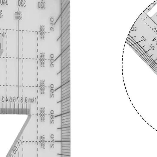 1pcs Transparent Plastic Grid Protractor Coordinate Scale Ruler For Land Navigation Topographic Map Measurement Surveying Tool
