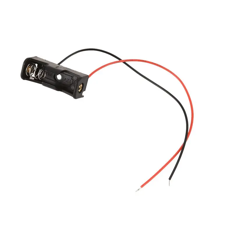 DT51 15PCS 23A A23 12V Battery Storage Clip Holder Box Case Cell Holder with Wire Leads