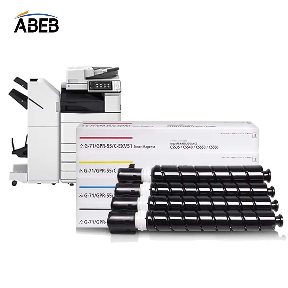 

1PCS NPG71 GPR55 C-EXV 51 Toner Cartridge For Canon IR ADV C5560 C5540 C5550 C5535 High Compatible Toner BK 600g CMY 450g