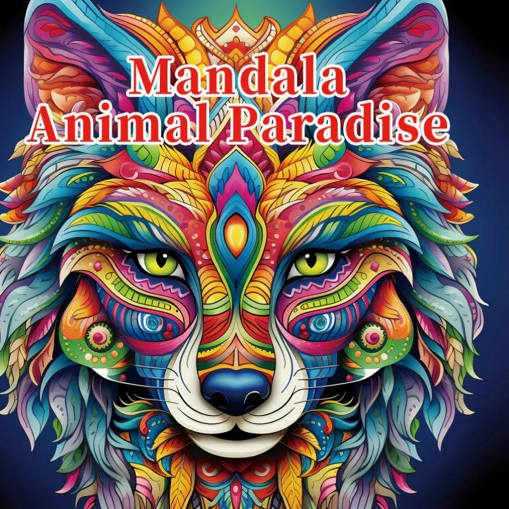 Mandala Animal Paradise Art Coloring Book 22 Page Gift For Birthday Party Relieve Stress Kill Time Graffiti Painting Drawing