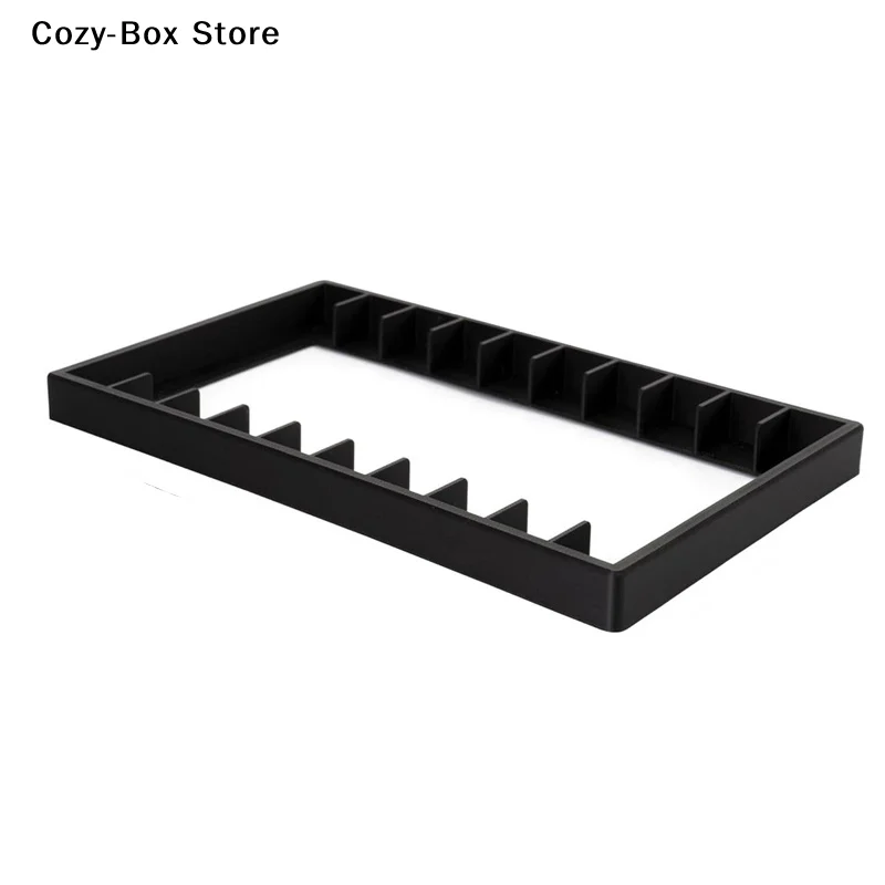 [ZY]1Pcs Black Plastic Cassette Tape Holder Box With Magnetic Closure Large Capacity Compact Organizer Stores Up To 10 Tapes[ZY]