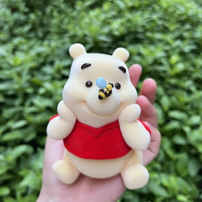 Disney Winnie The Pooh Honey Sweetheart Flocking Collection Hand-made Home Desktop Ornaments Birthday Gift