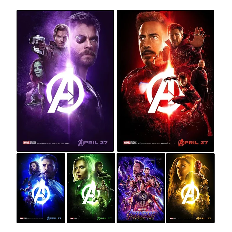 

Marvel Superheroe Avengers Canvas Painting Captain America Wall Art Movie Poster Print Mural Picture Kid Room Home Decor Cuadros