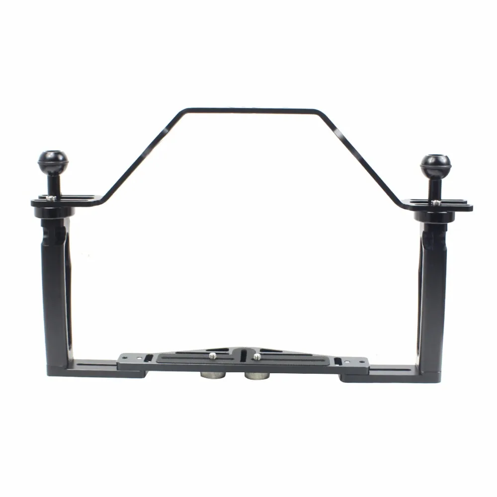 Tauchen DSLR Kamera käfig Dual Handheld Tray Halterung Buttery Clip Kohle faser Verlängerung sarm schwimmende Stativ halterung für Gopro 13 – Detail 8