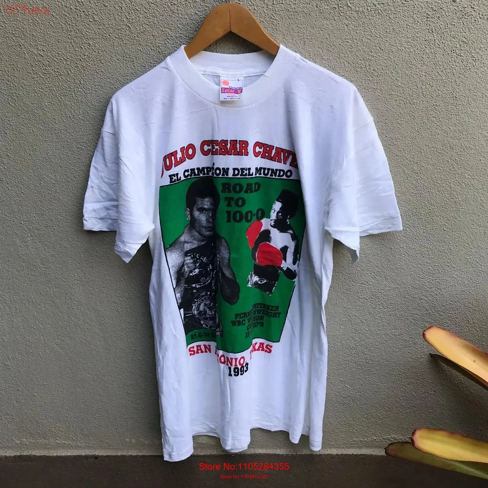 Vintage 90s JULIO CESAR CHAVEZ boxing tee vintage Washed designer clothes Slightly Breathable Casual fashion