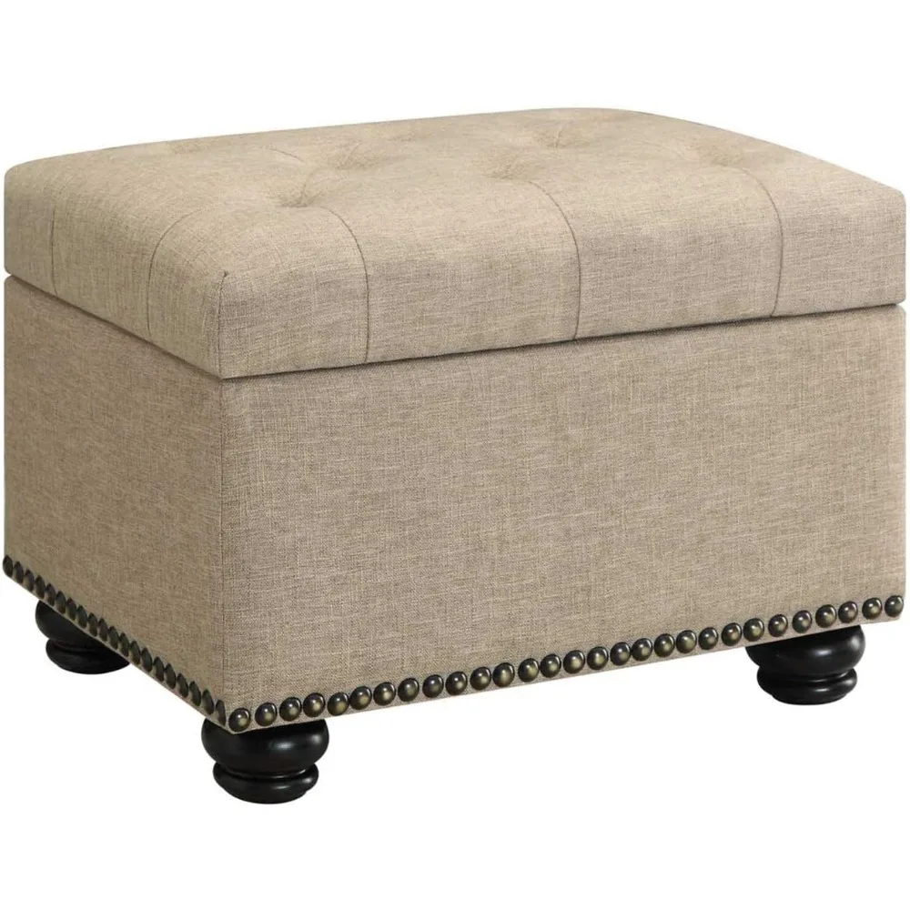 Stools & Ottomans, Convenience Concepts Designs, Contemporary Foot Stool and Seat with Hinged Lid, Stools & Ottomans