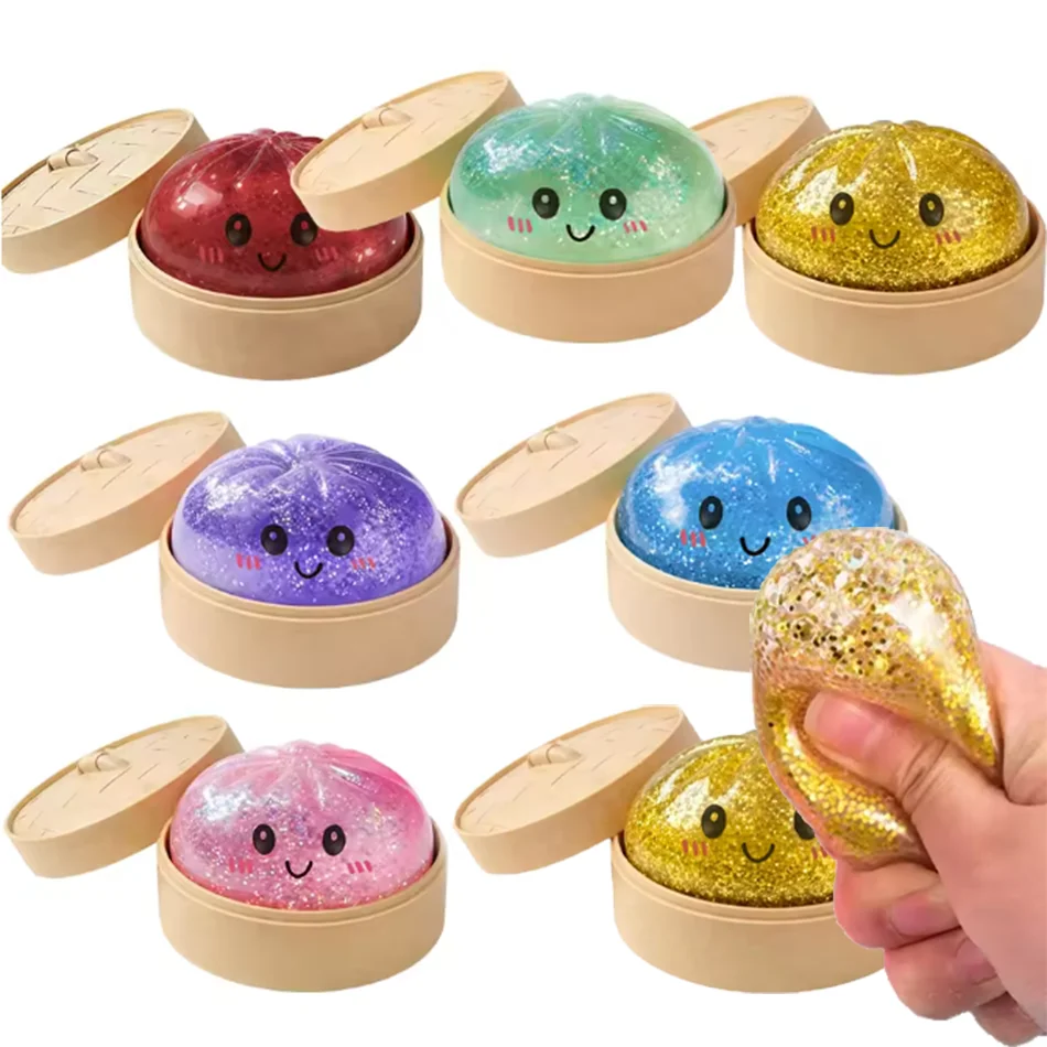 6 Kinds  Flash Dumpling Pressure Ball Slow Rebound Soft Pinch Decompression Toy Office Desk Decor Birthday Gift Children&Adult