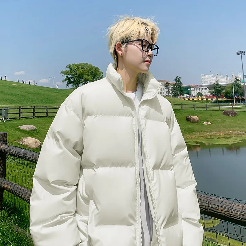 

Men's Thiened down Cotton Jaet Autumn Winter New Sle Youthful Outerwear Hooded Casual Long Coat Regular Fit Daily Wear