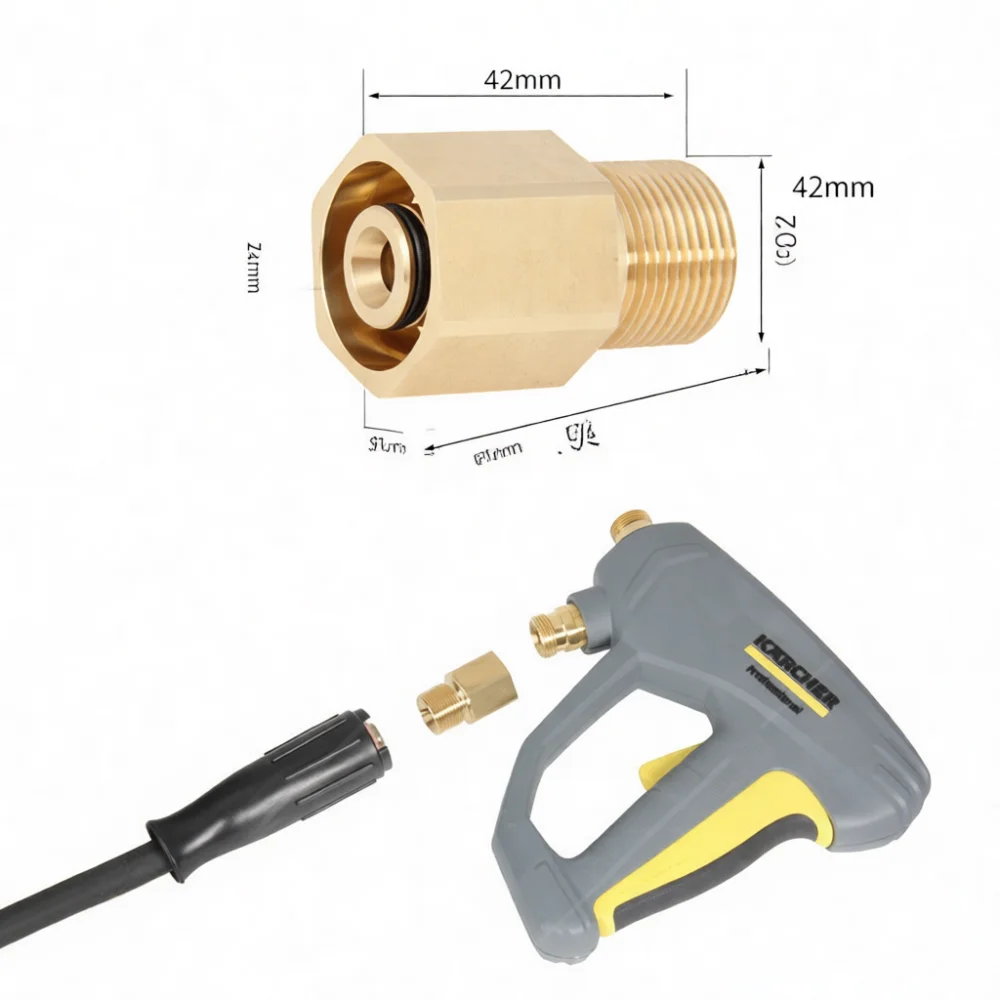 High Pressure Washer Adapter For Karcher Car Washing Machine Quick Connect Hose Coupling Brass Connector Water Gun Fitting
