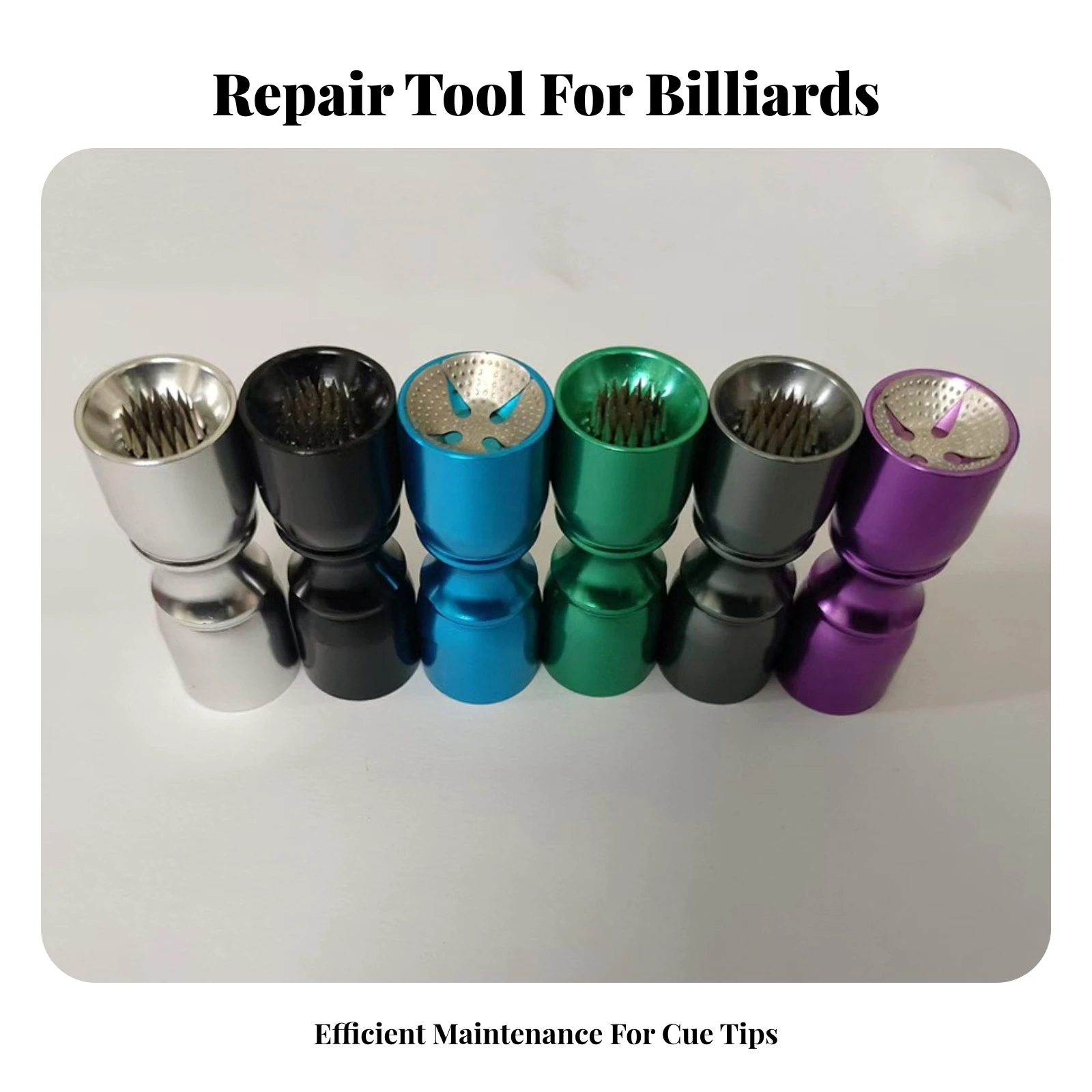 Smooth Silver-Toned Finish Cue Tip Repair Tool Pool Stick Maintenance Tool Billiard Cue Tip Shaper Machined Sports Accessory view 4