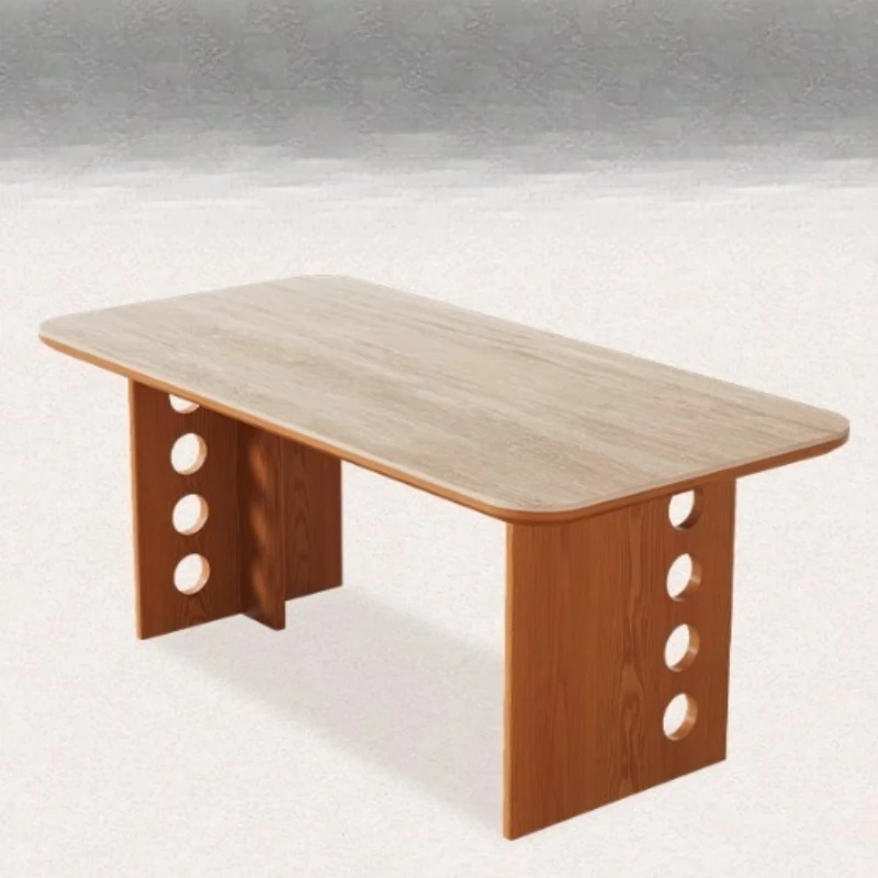 

Retro Home Dining Tables Kitchen Party Minimalism Simple Dining Tables Leisure Wooden Furniture A Mesa MHCZ