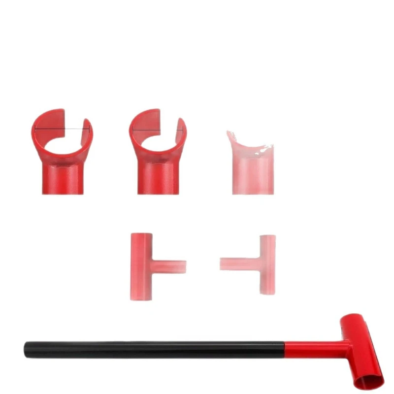 

4-in-1 tool kit for adjusting hinges of heavy-duty residential and commercial doors with hinge clearance adjustment wrench