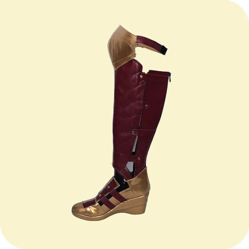 Mulheres cosplay sapatos princesa diana cosplay sapatos botas halloween feito sob encomenda