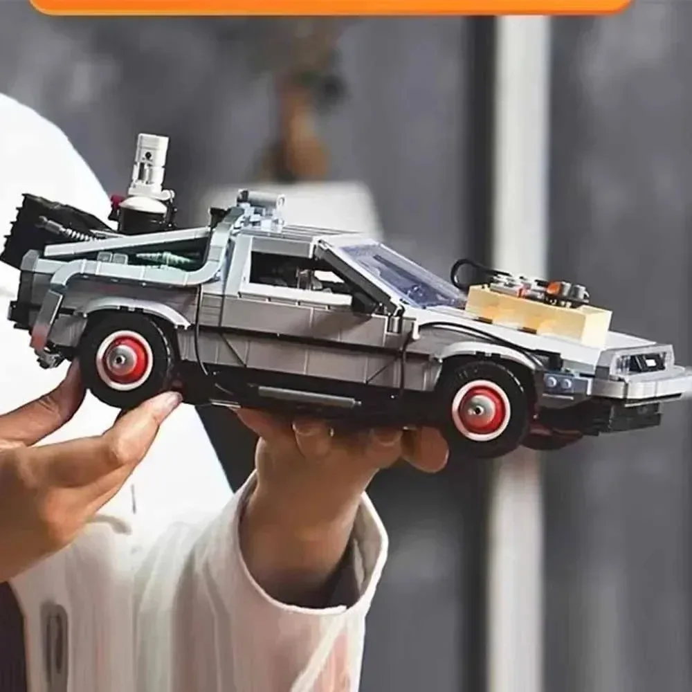 

Back to the Future Time Machine DeLorean DMC-12 Building Blocks Car Model Racing Vehicle Hypercar Assemble Model Brick Toys Kids