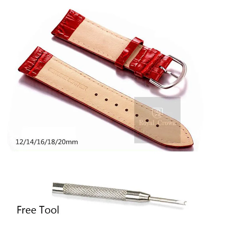 Watch Strap Genuine Leather Watchbands Julius Original Belt 8mm 10mm 12mm 14mm 16mm 18mm 20mm 22mm 24mm