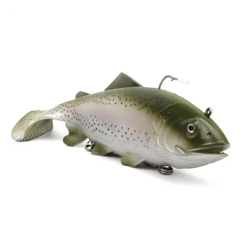 WEIHE 20 cm 30 cm Forelle Blei Kopf PVC Angeln Lockt Schwimmen T Schwanz Silikon Blei Weiche Köder Künstliche Köder swimbait Wobbler – Detail 2