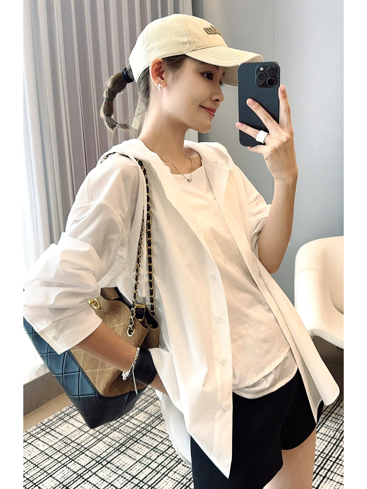 

Женская воздушная плиссированная шляпа Meiyang, свободного кроя, с длинными рукавами, на пуговицах, из полиэфирного волокна, тонкая, однотонная.