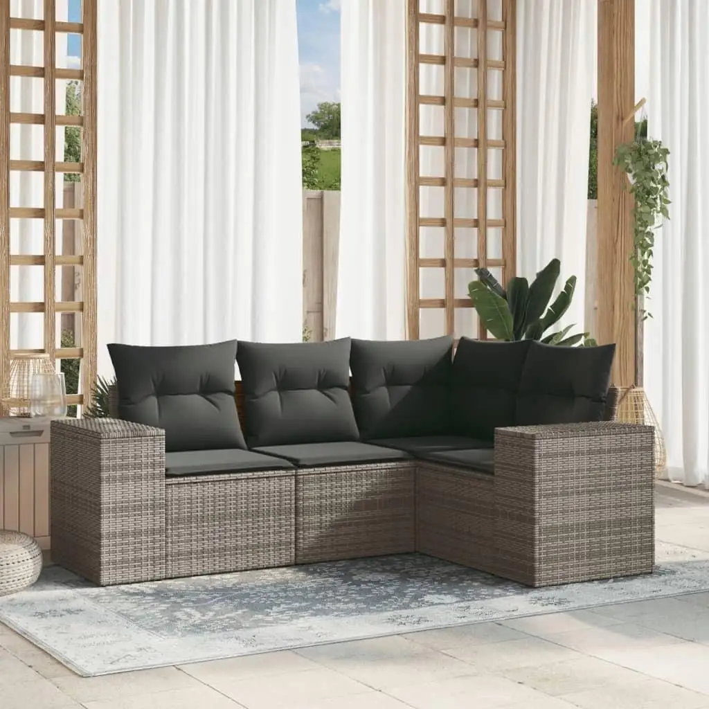 

Gray and Dark Gray Garden Sofa Set Outdoor Furniture Stylish Comfortable Seating for Patio Backyard or Balcony