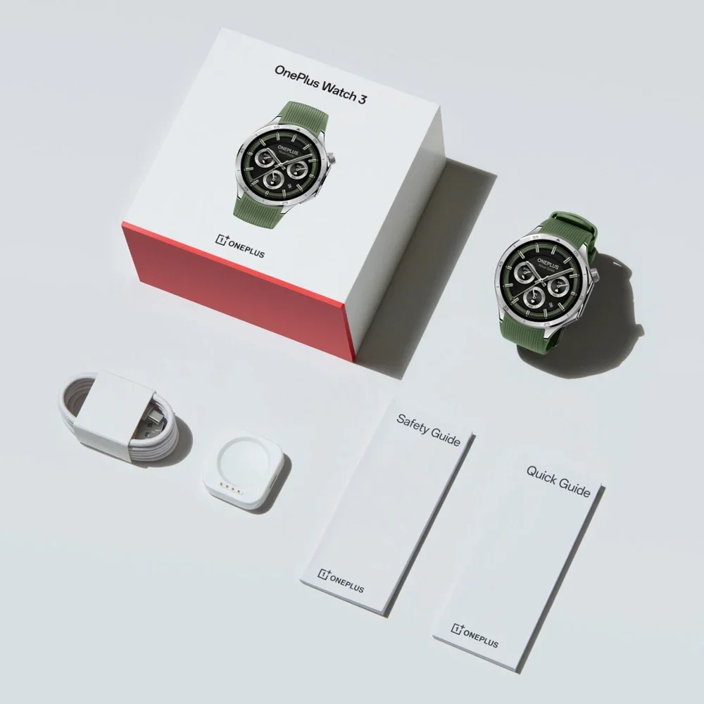 ساعة OnePlus Watch 3 الجديدة الإصدار العالمي للساعة الذكية 1.50 بوصة AMOLED 32GB ذاكرة Snapdragon W5 Wear OS بواسطة Google NFC IP68 5ATM