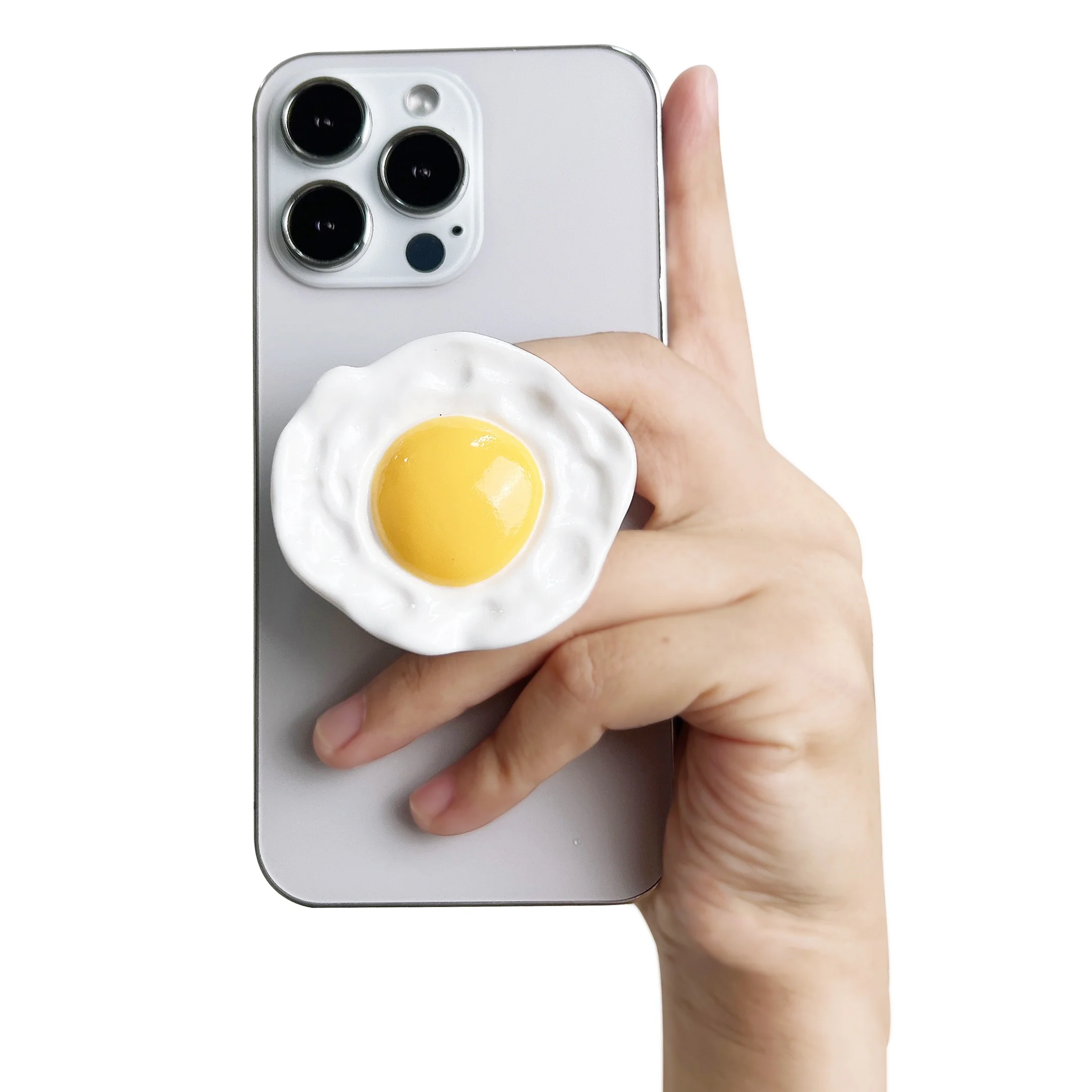 Creative Egg Phone Holder Foldable Socket Grip Tok Holder For Magsafe IPhone Mac Samsung Safe Ring Finger Expanding Stand