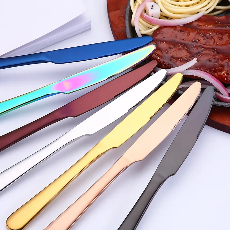 16pcs Cutlery Set Stainless Steel Dinnerware Steak Knife Fork Spoon Teaspoon Flatware Dishwasher Safe Kitchen Mirror Tableware