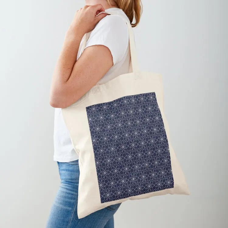 Sashiko Embroidery Japanese Pattern Design Tote Bag tote bag woman ecological bags Women's beach bags Women's handbag