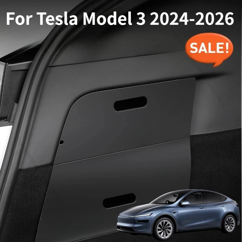 

Для Tesla Model 3 2024 2025 2026, органайзер на задний багажник, боковой ящик для хранения, водонепроницаемые мусорные баки без запаха, автомобильные аксессуары