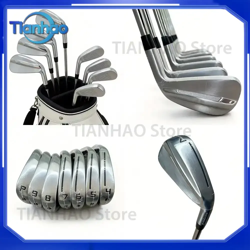Golf Iron Set with Graphite Steel Shafts Rubber Grips Right-Handed for Men and Women Using 5th Generation High-Precision