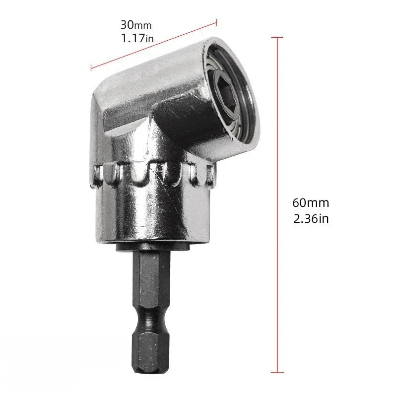 Imagem -03 - Adaptador de Broca de Ângulo Direito 105 Graus Eixo Flexível Broca de Extensão para Chave de Fenda Ferramentas Manuais Soquete Magnético Broca Elétrica