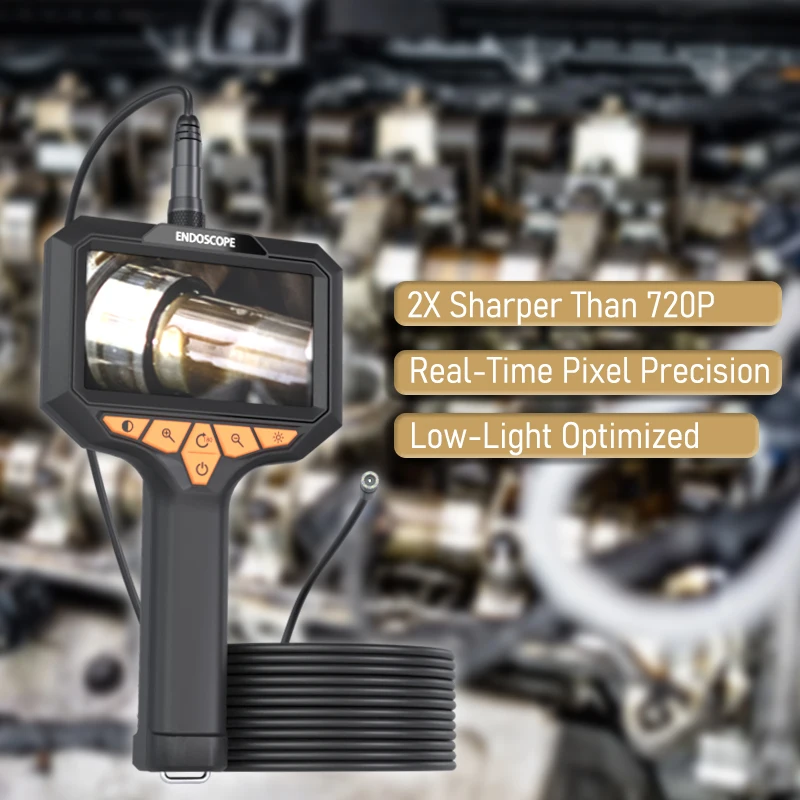 4.3'' Screen Endoscope 8mm Camera 2-100m Split Design Industrial Borescope IP67 Waterproof Inspection Camera for Pipe Car Sewer