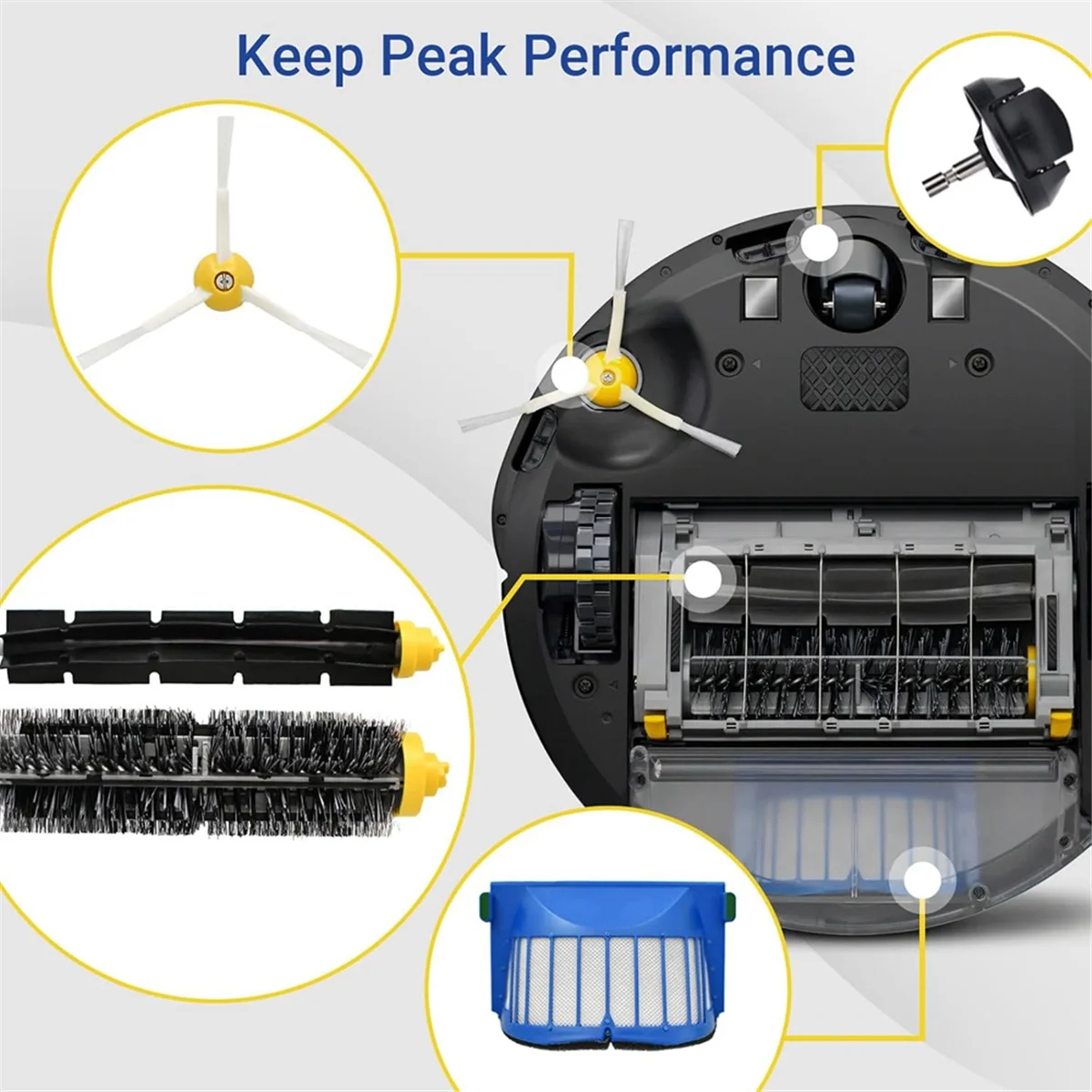 قطع غيار FZFZ لسلسلة 600 692 675 677 671 694 614 691 670 615 676 639 621 679 أجزاء المكنسة الروبوتية