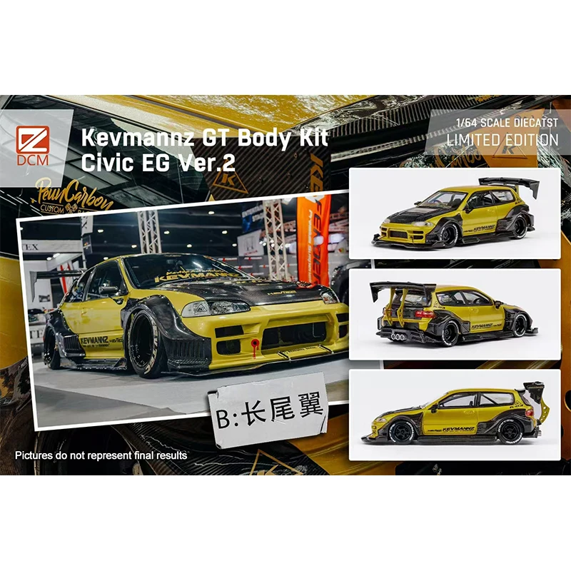 PreSale DCM 1:64 Kevmannz GT CIVIC EG Diecast Car Model Collect Miniature Toys