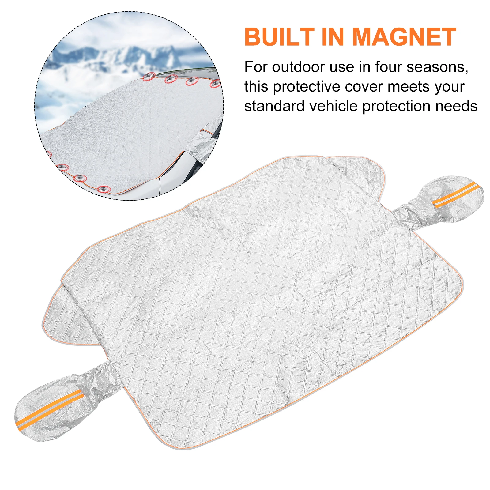 

Front Windshield Sun Shade Reflective Anti Frost Freeze Snow Blocking 8228 Upgraded Edge Foil Material Window Shades For Car
