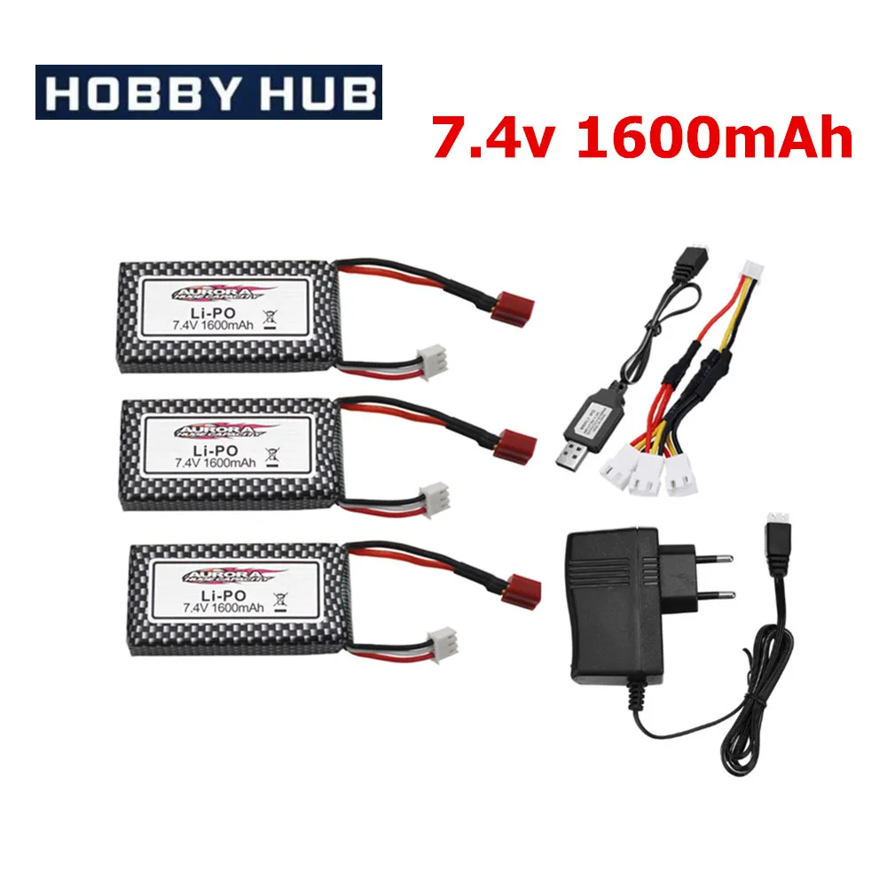 Upgrade to 3200mAh T Plug For 9125 Remote Control Rc Car Spare Parts 7.4v 1600mah Lipo Battery XLH 9125 battery