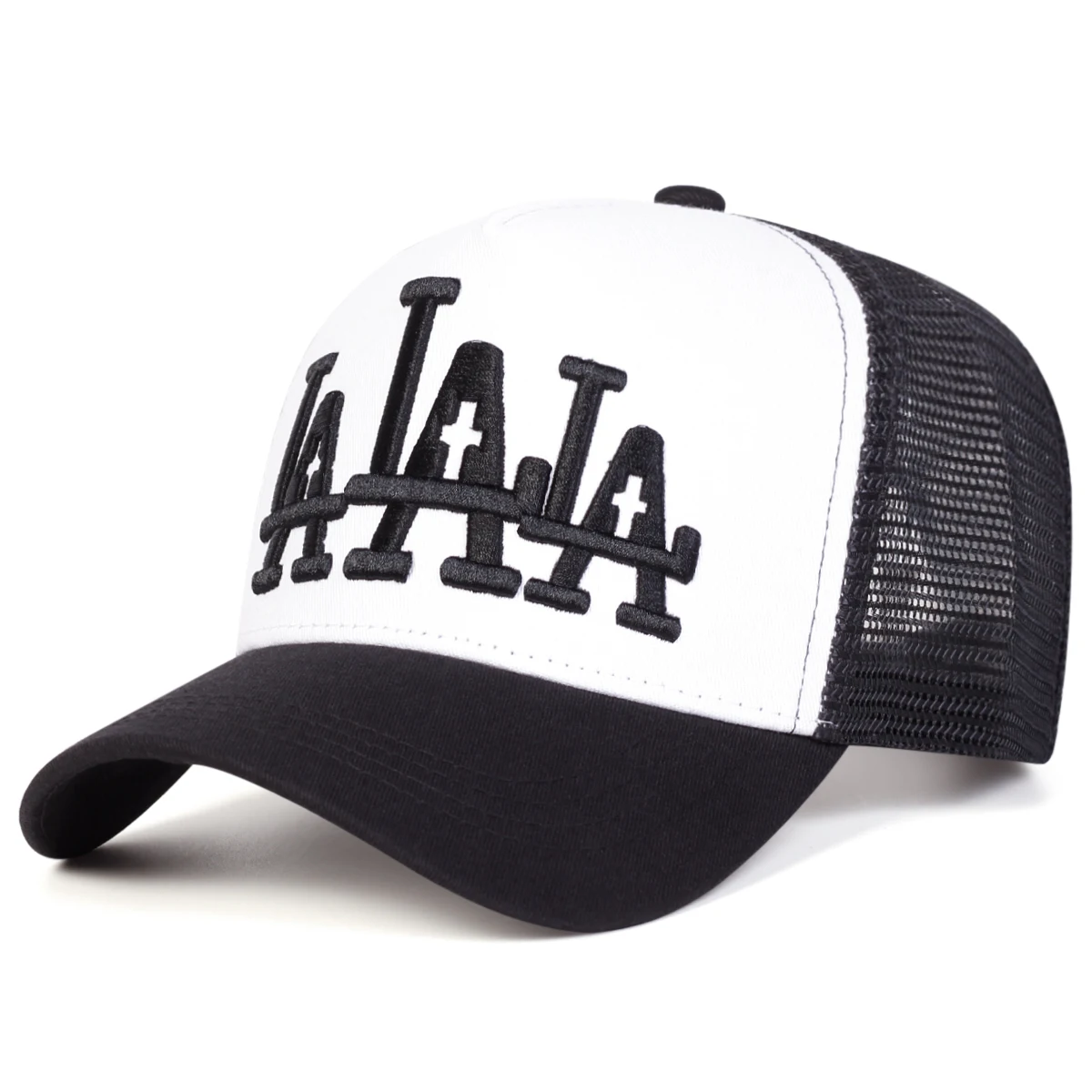 للجنسين LA الصليب التطريز قبعات البيسبول صافي الربيع والصيف في الهواء الطلق قابل للتعديل قبعات عادية واقية من الشمس قبعة قبعة رياضية