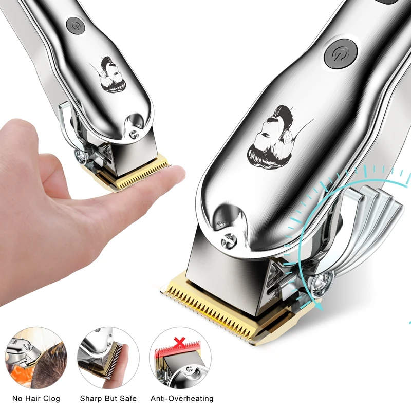 Professional Hair Cutting Machine Cordless Beard Trimmer Electric Clipper for Men USB Rechargeable Barber Tool image 5