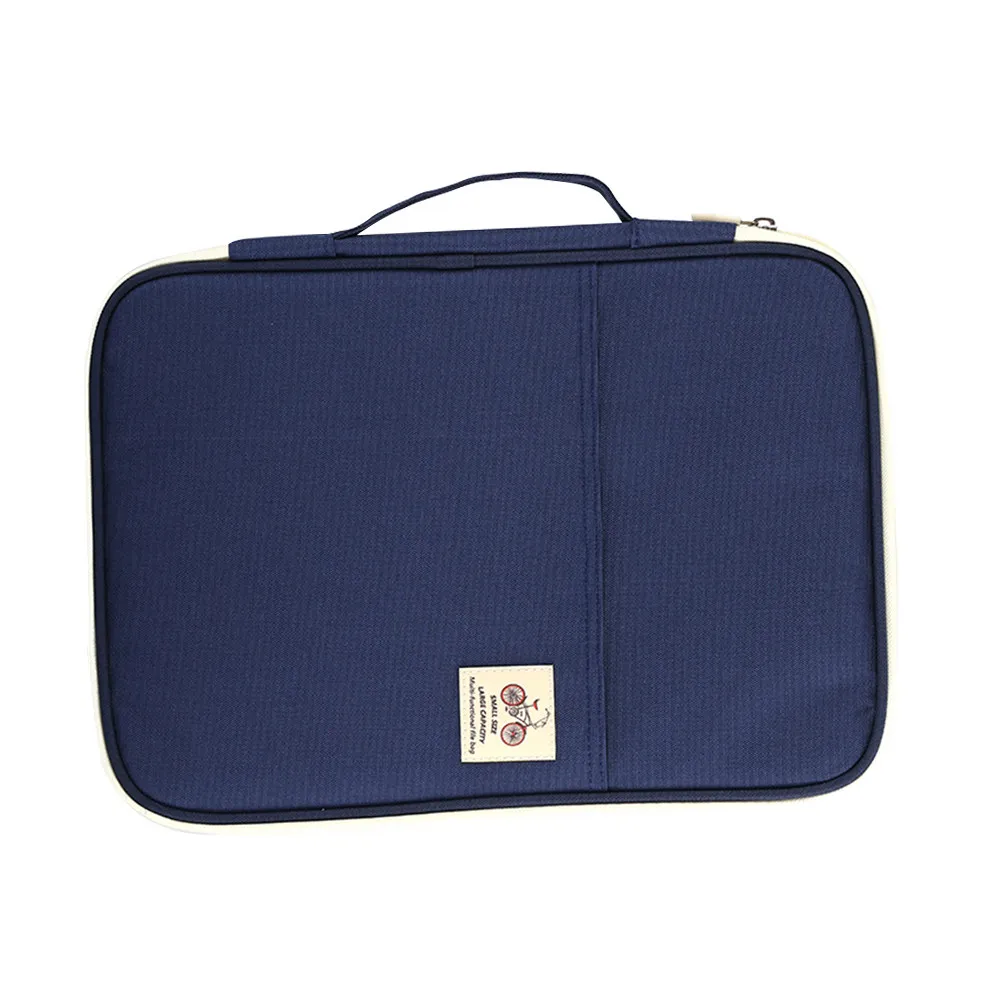 

Портфель-органайзер формата А4 для документов, сверхпрочный, с ручкой для переноски, для школы, офиса, деловых поездок, путешествий, темно-синий