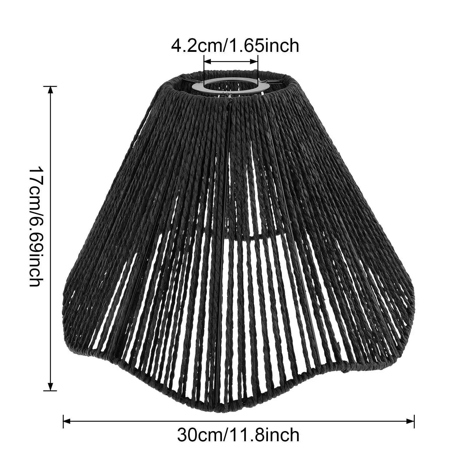 

Lamp Shade Lighting Fixtures Pendant Light Cover Accessory Handmade Woven Lampshade for Bedroom Home Dining Room Kitchen Cafe