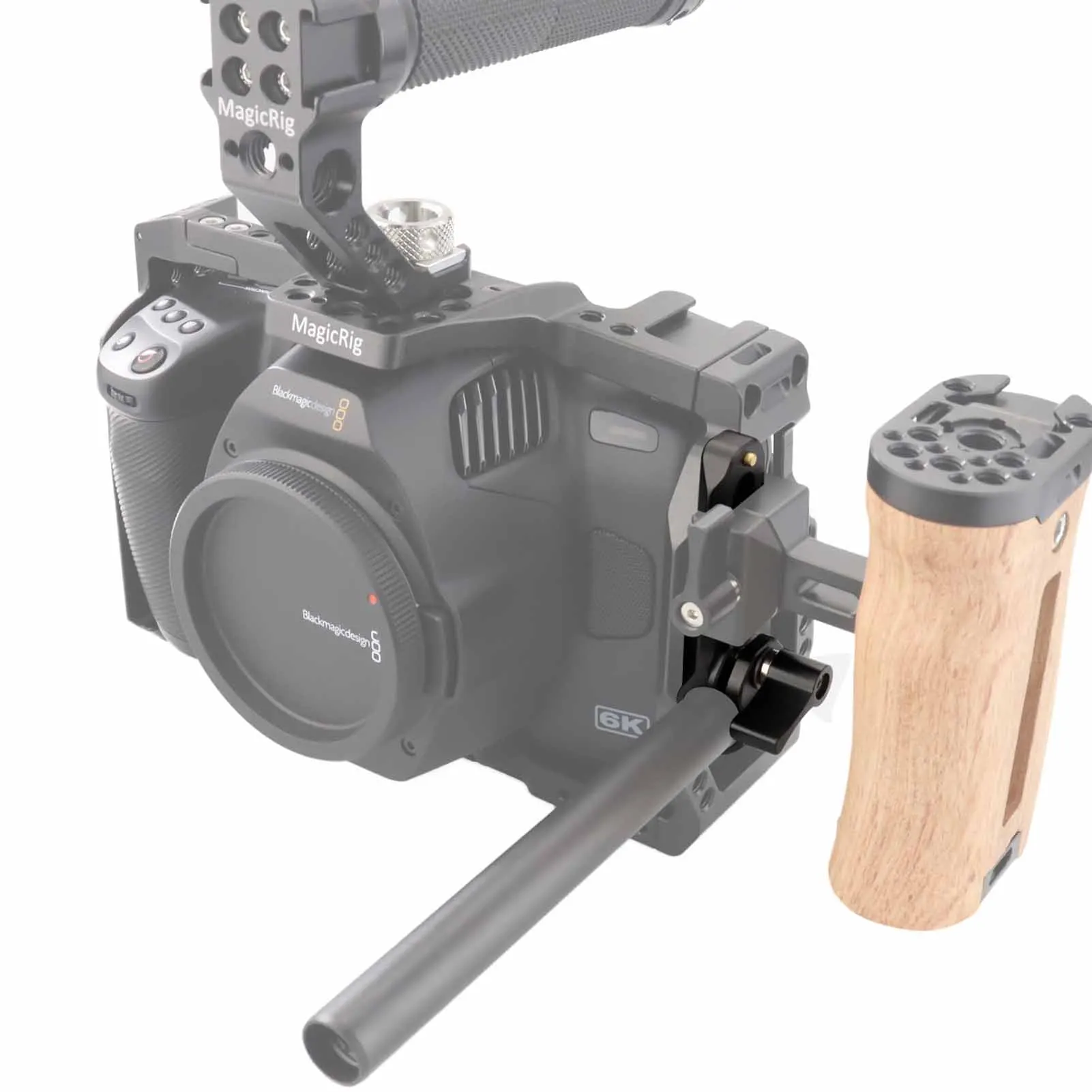 DOJNOG Single 15mm Rod Clamp with NATO Rail,for ARRI Locating Hole,Compatible with Standard 15mm Rod and NATO Clamp -230