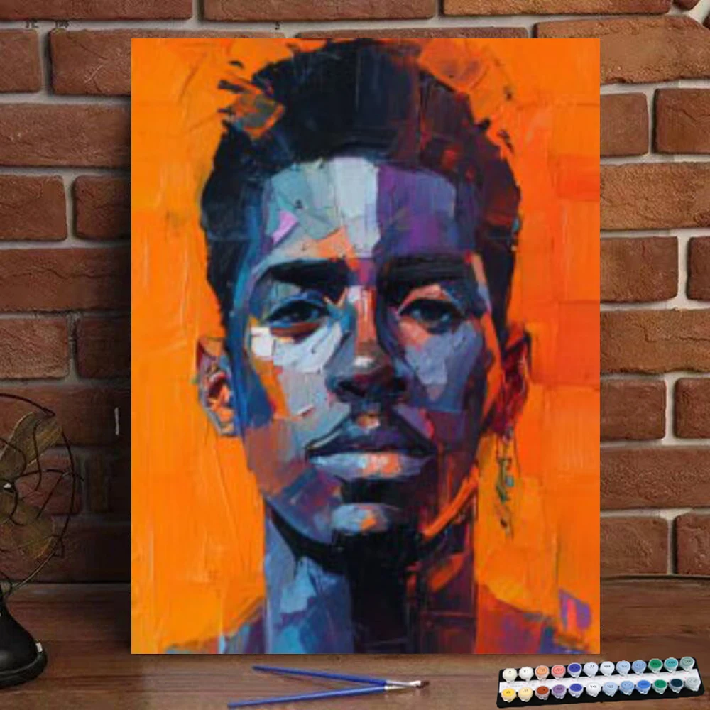 

Картина по номерам, лоскутные персонажи, цифровая живопись, ручная работа, подарок для взрослых и детей, украшение на стену D