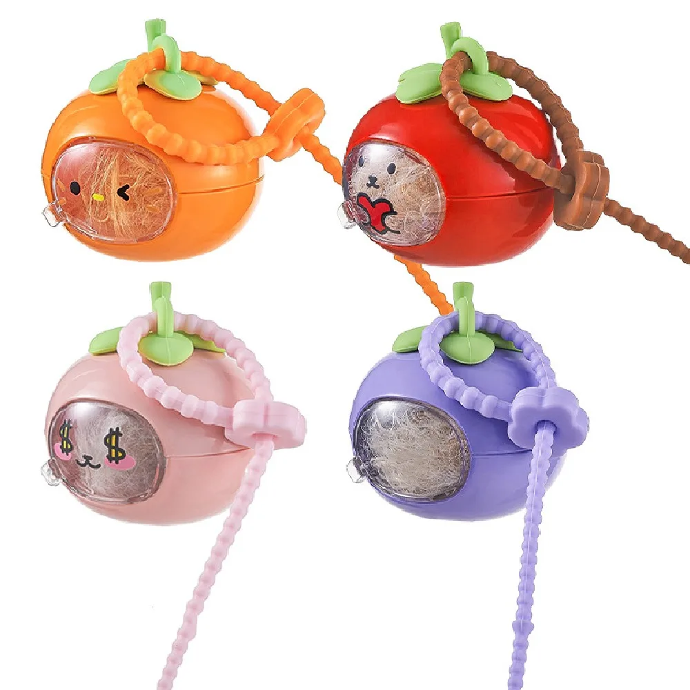 

4Pcs Creative Pet Hair Keychain Portable DIY Dog Fur Storage Pendant Cute Transparent Pet Tooth Collection Box