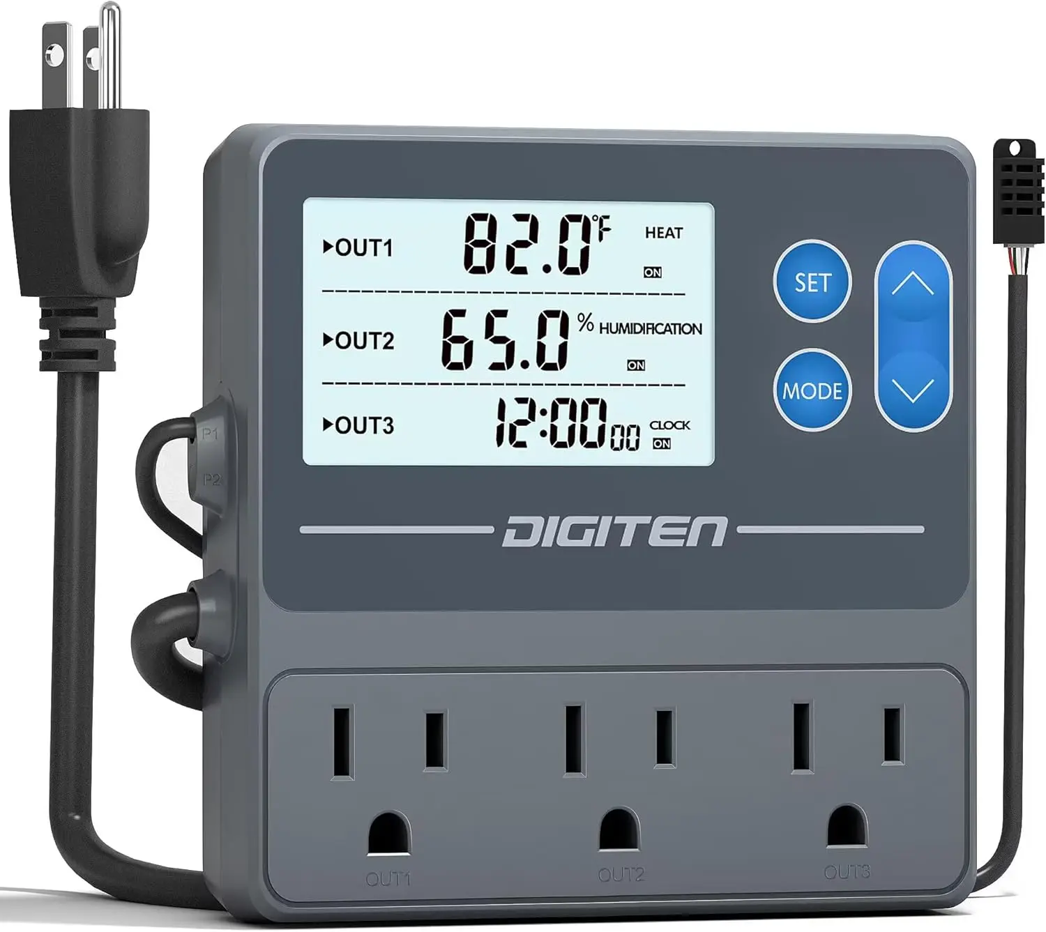 

Reptile Thermostat with Timer & Day-Night Function, 3-Stage Temperature Controller for Reptiles, Mushrooms, Homebrew