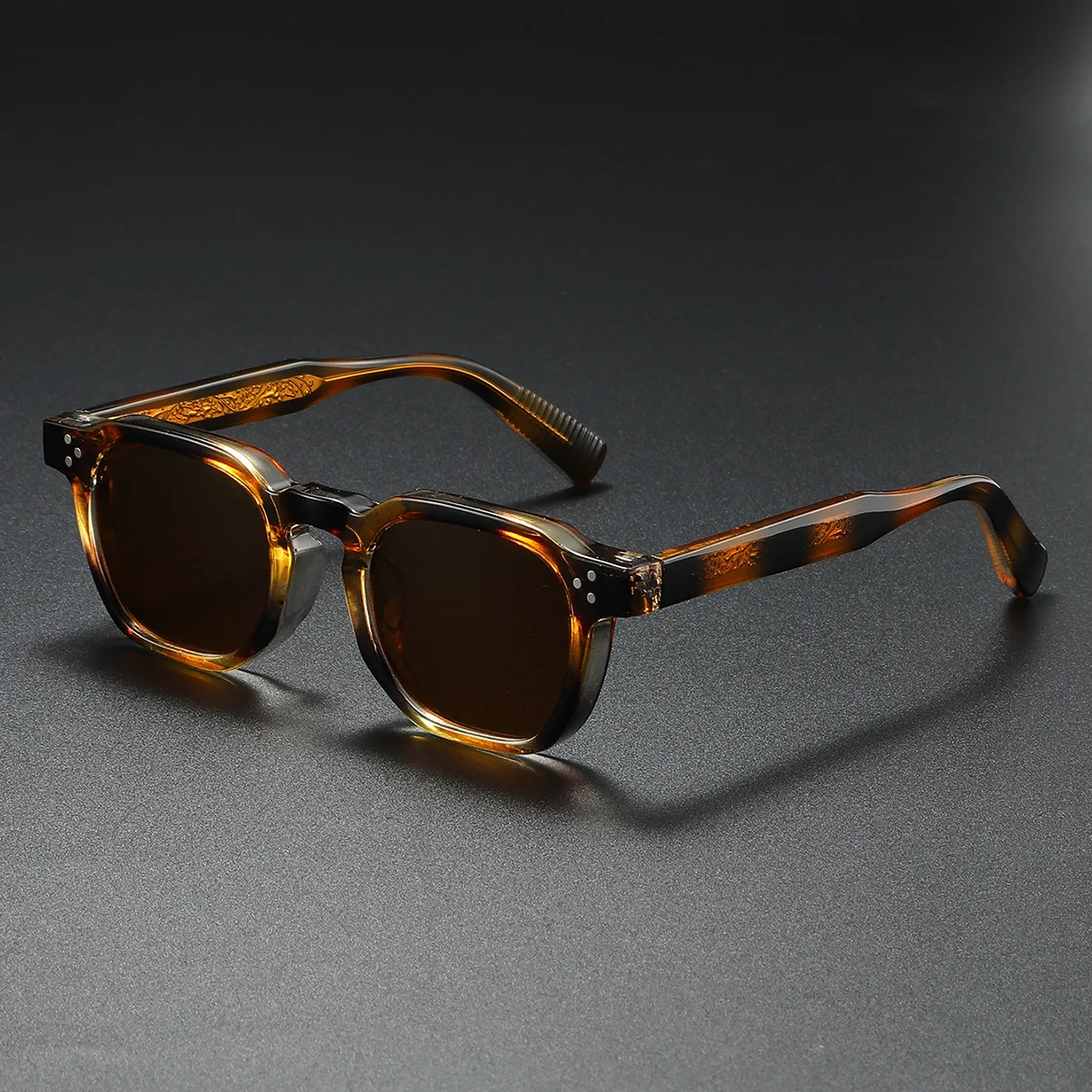 Nuevas gafas de sol polarizadas Unisex con núcleo de Metal CP gafas de sol cuadradas remaches mujeres gafas de conducción