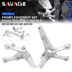 2022 frente apoio para os pés pedal peg para yamaha yzf r25 r3 mt25 mt03 2014-2023 motocicleta esquerda direita suporte yzfr25 yzfr3