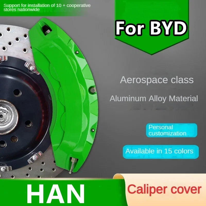 For BYD HAN Car Brake Caliper Cover 3D Aluminum Metal Kit Fit EV DM DM-i 121KM 242KM DM-p 202KM 715KM 610KM 2020 2021 2022